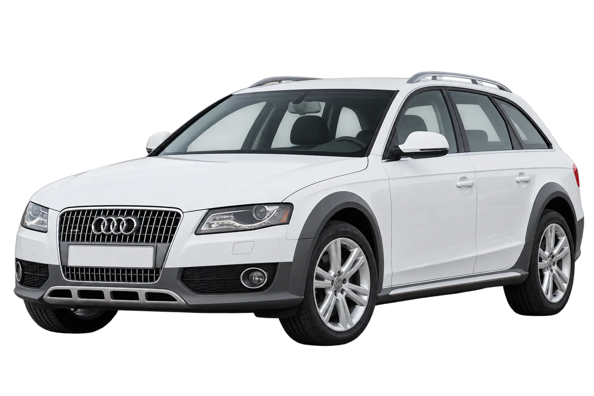 Witte Audi A4 allroad B8, B81 B8 allroad incl. Facelift 2011, schuin van voren