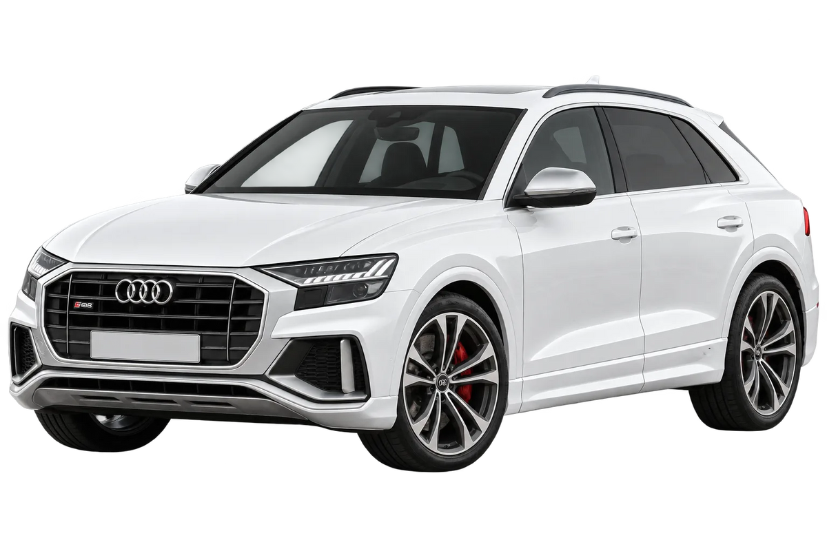 Witte Audi SQ8 4L 4M, schuin van voren