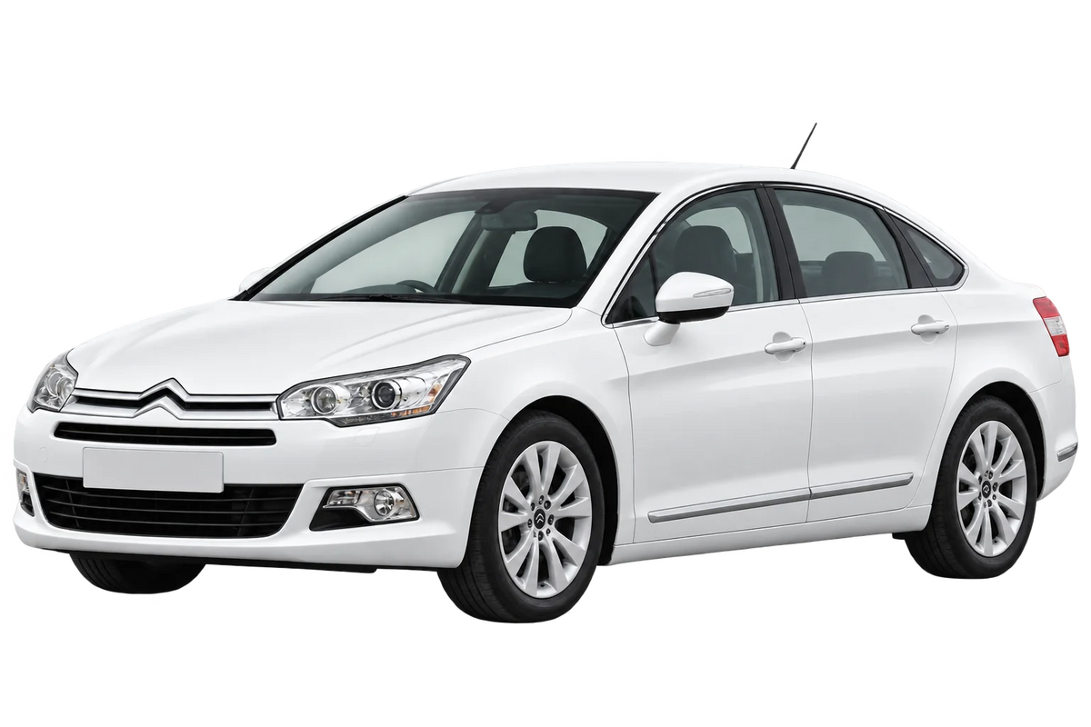 Witte Citroen C5 R*****, R Limousine, schuin van voren