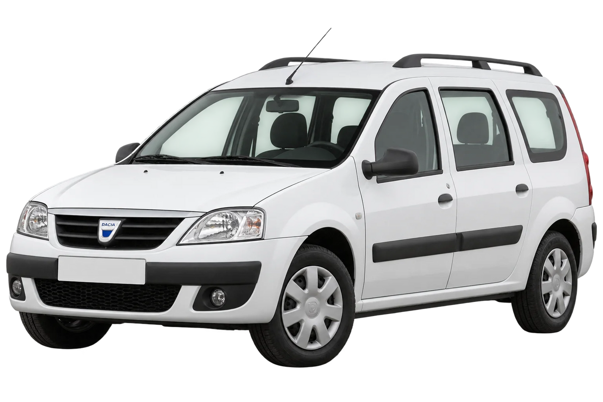 Witte Dacia Logan SD/SR MCV I - Station Wagon, schuin van voren
