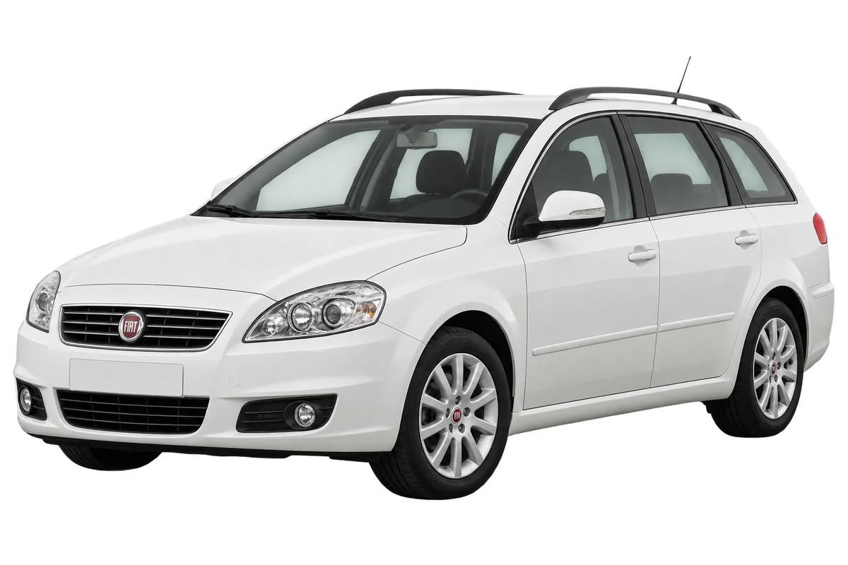 Witte Fiat Croma 194, schuin van voren