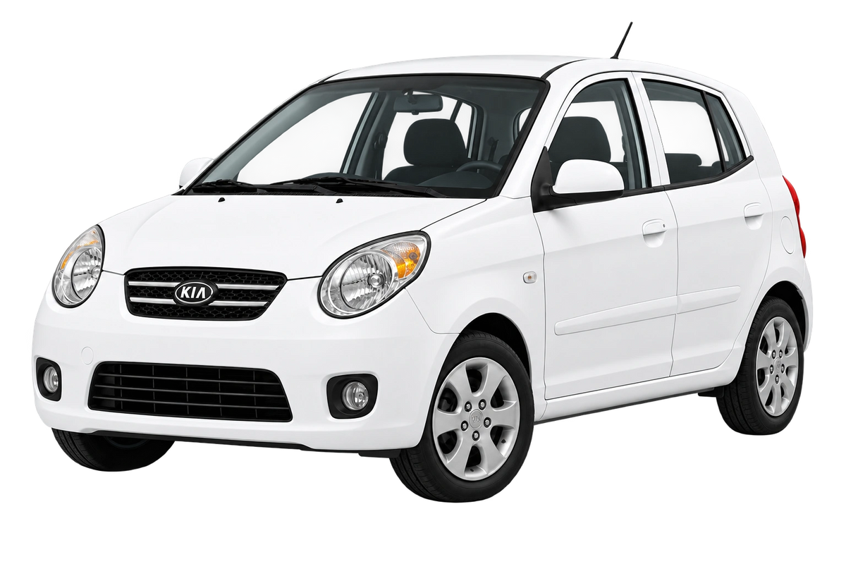 Witte Kia Picanto BA, schuin van voren