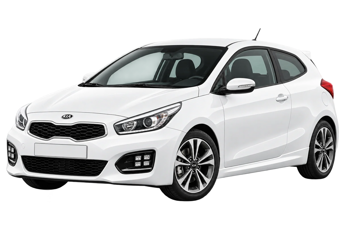 Witte Kia cee'd JD pro_cee'd Facelift 2015, schuin van voren