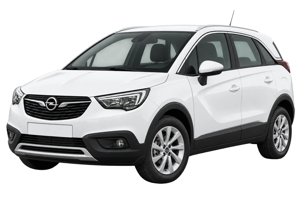 Witte Opel Crossland P7 Monocab C Crossland X, schuin van voren