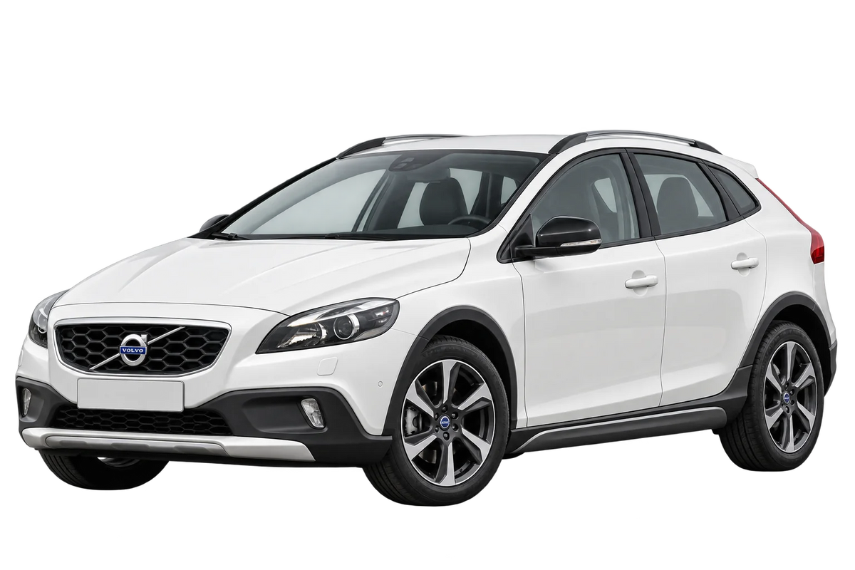 Witte Volvo V40 M Cross Country T5-AWD mit Allradantrieb, schuin van voren