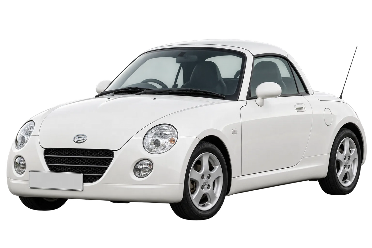 Witte Daihatsu Copen L8, schuin van voren