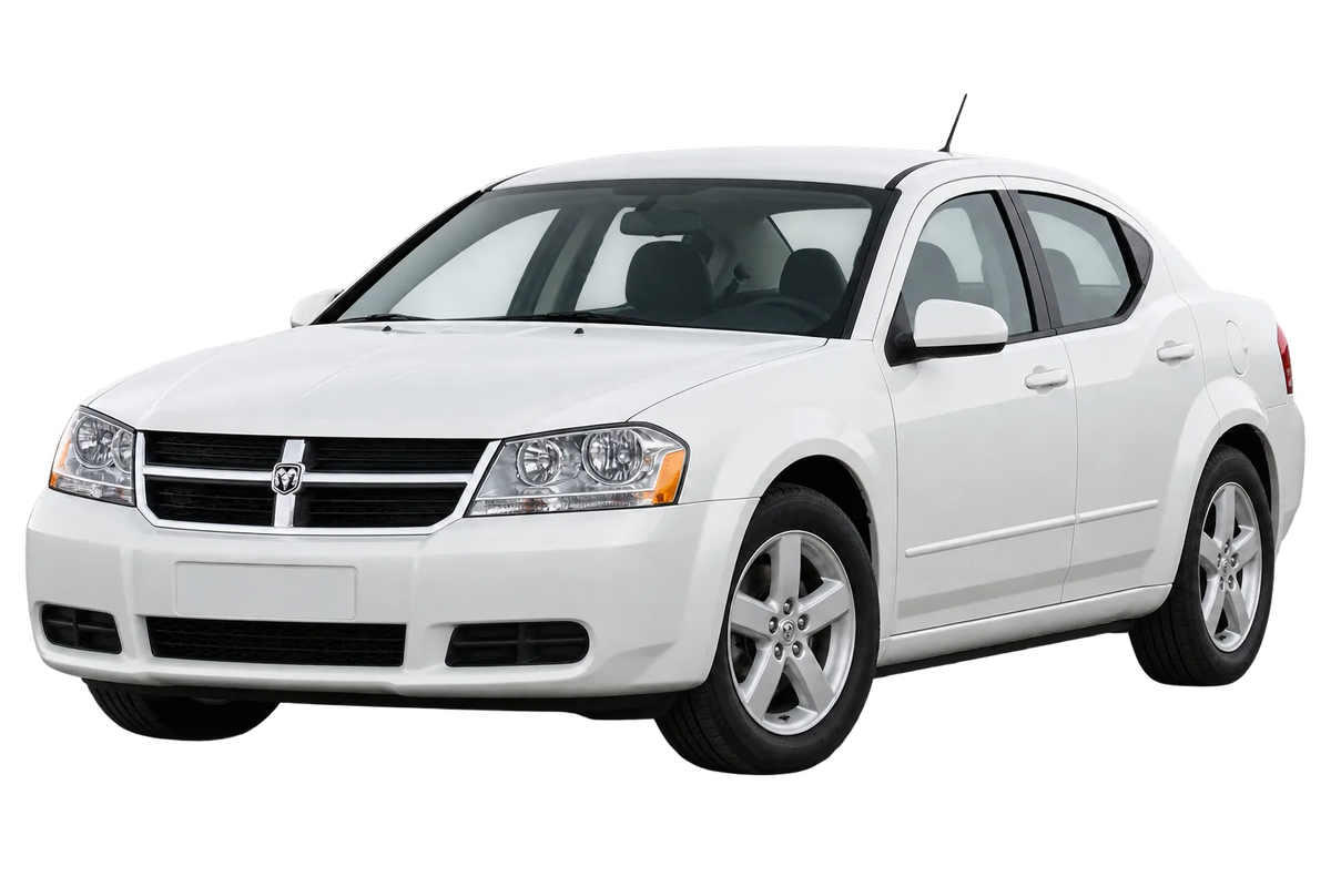 Witte Dodge Avenger JS, schuin van voren