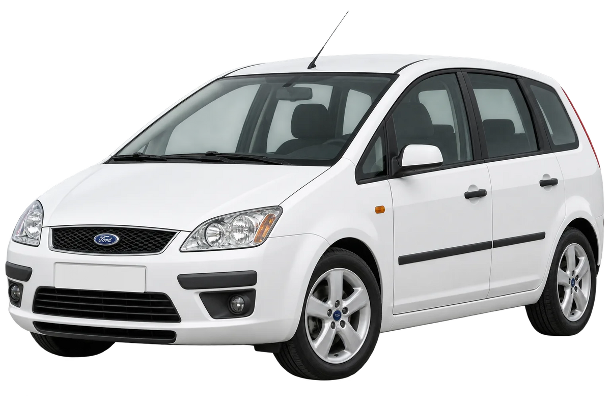 Witte Ford C-Max DM2, schuin van voren
