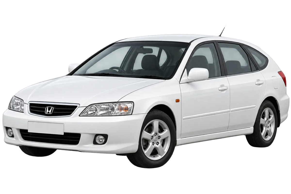 Witte Honda Accord CL3, CL4, schuin van voren