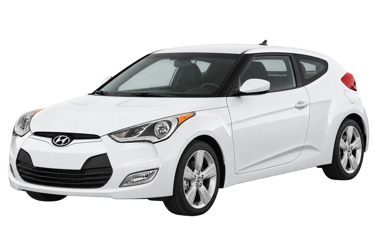 Witte Hyundai Veloster FS, schuin van voren