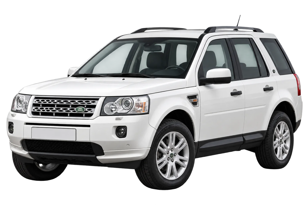Witte Land Rover Freelander LF, schuin van voren