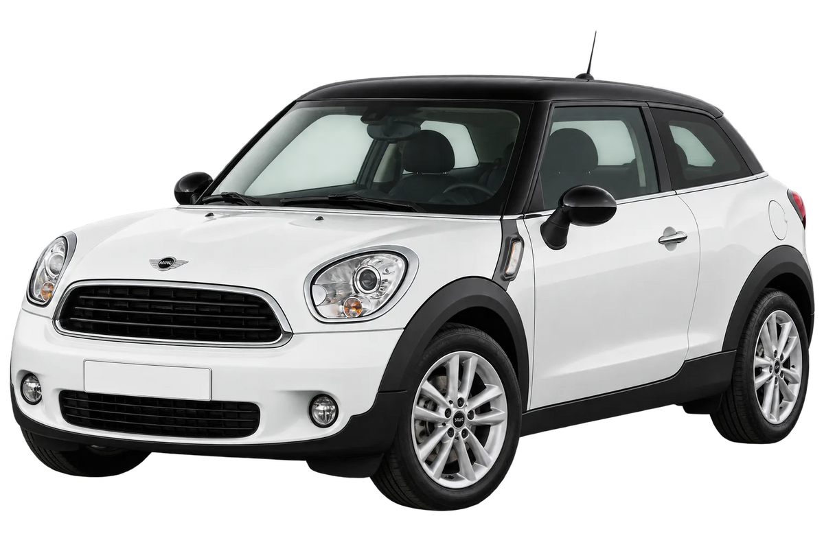 Witte Mini Paceman UKL-C/X, schuin van voren