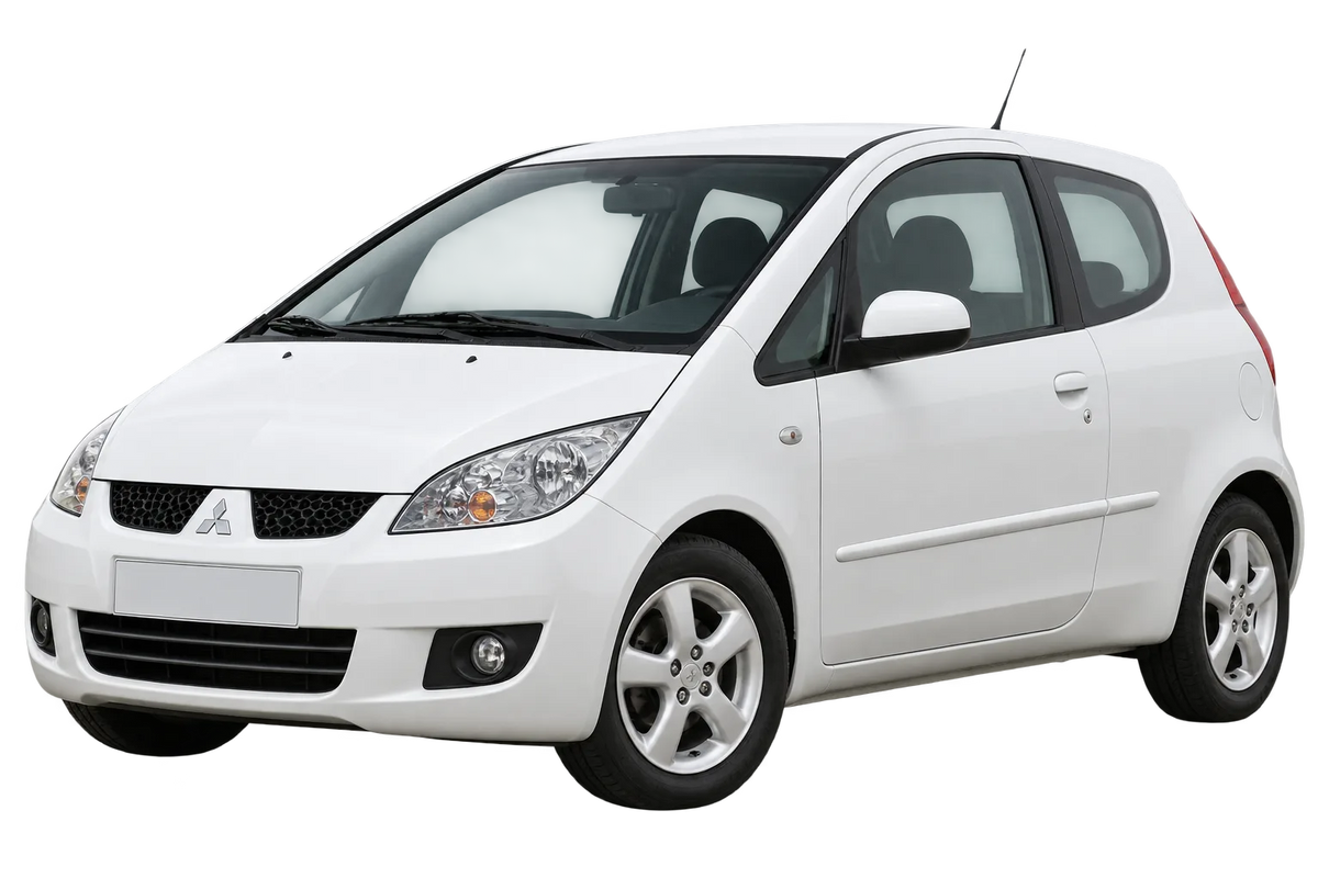 Witte Mitsubishi Colt Z30, Z30G, Z3V, schuin van voren