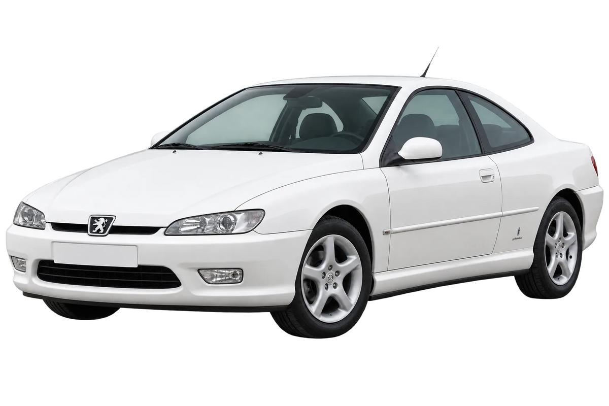 Witte Peugeot 406 8*...* Break, schuin van voren