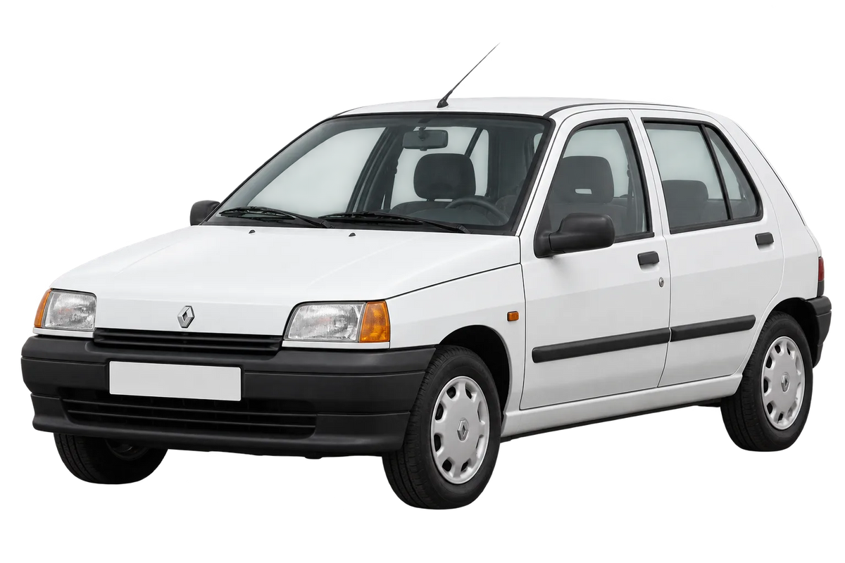 Witte Renault Clio B/C57 Clio I, schuin van voren