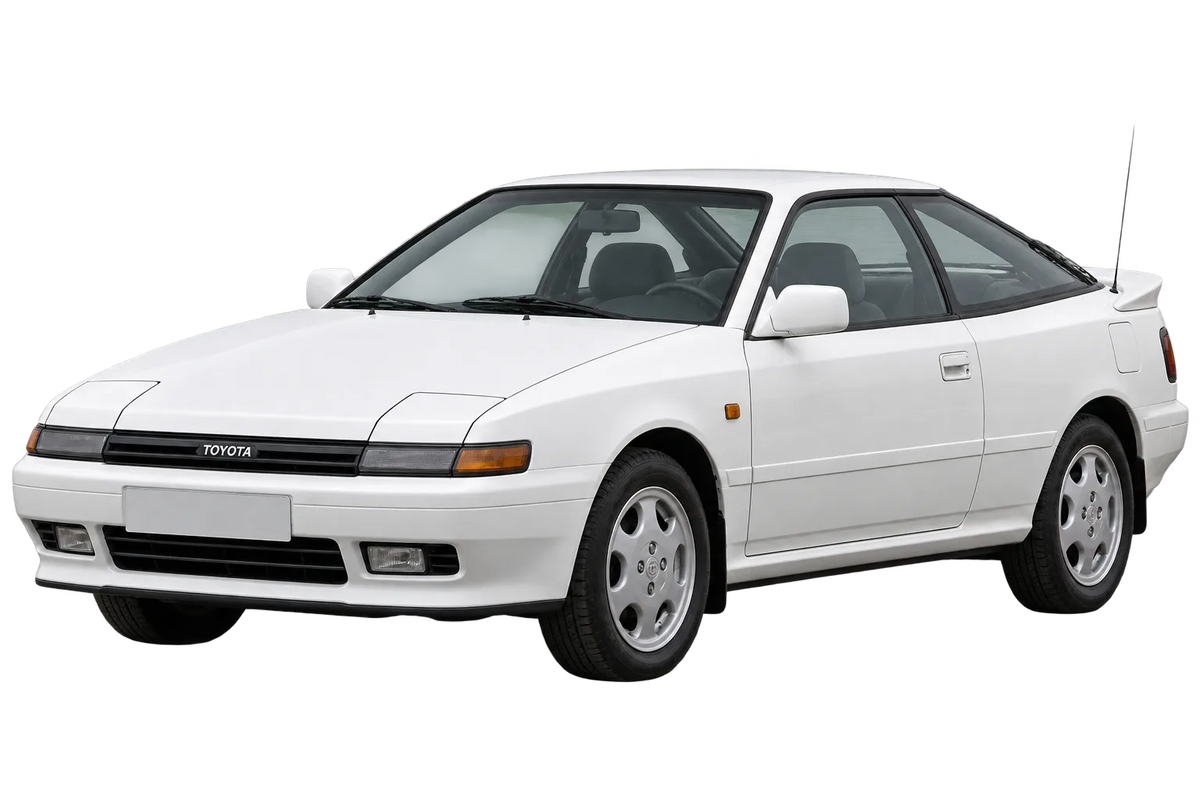 Witte Toyota Celica T16 veicolo con attacco  a 5 fori, schuin van voren