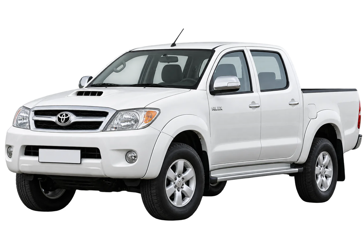 Witte Toyota Hilux N25S / N25T, schuin van voren