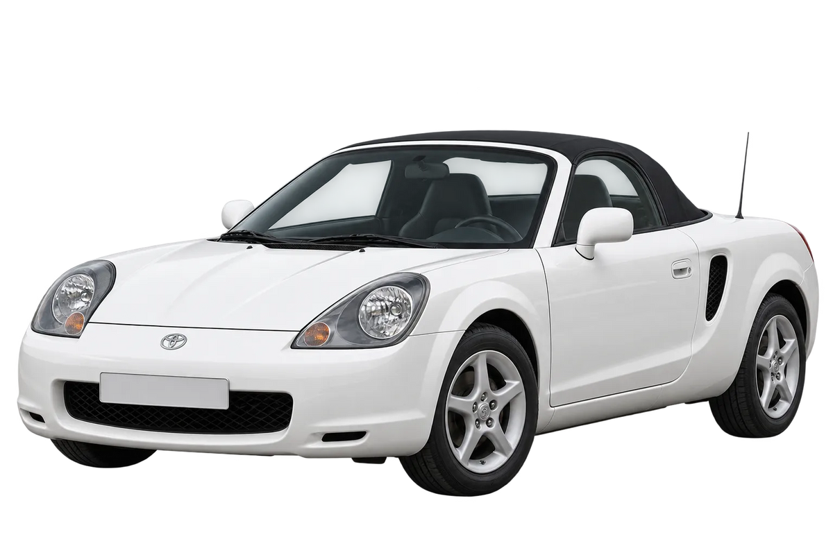 Witte Toyota MR2 W3, schuin van voren
