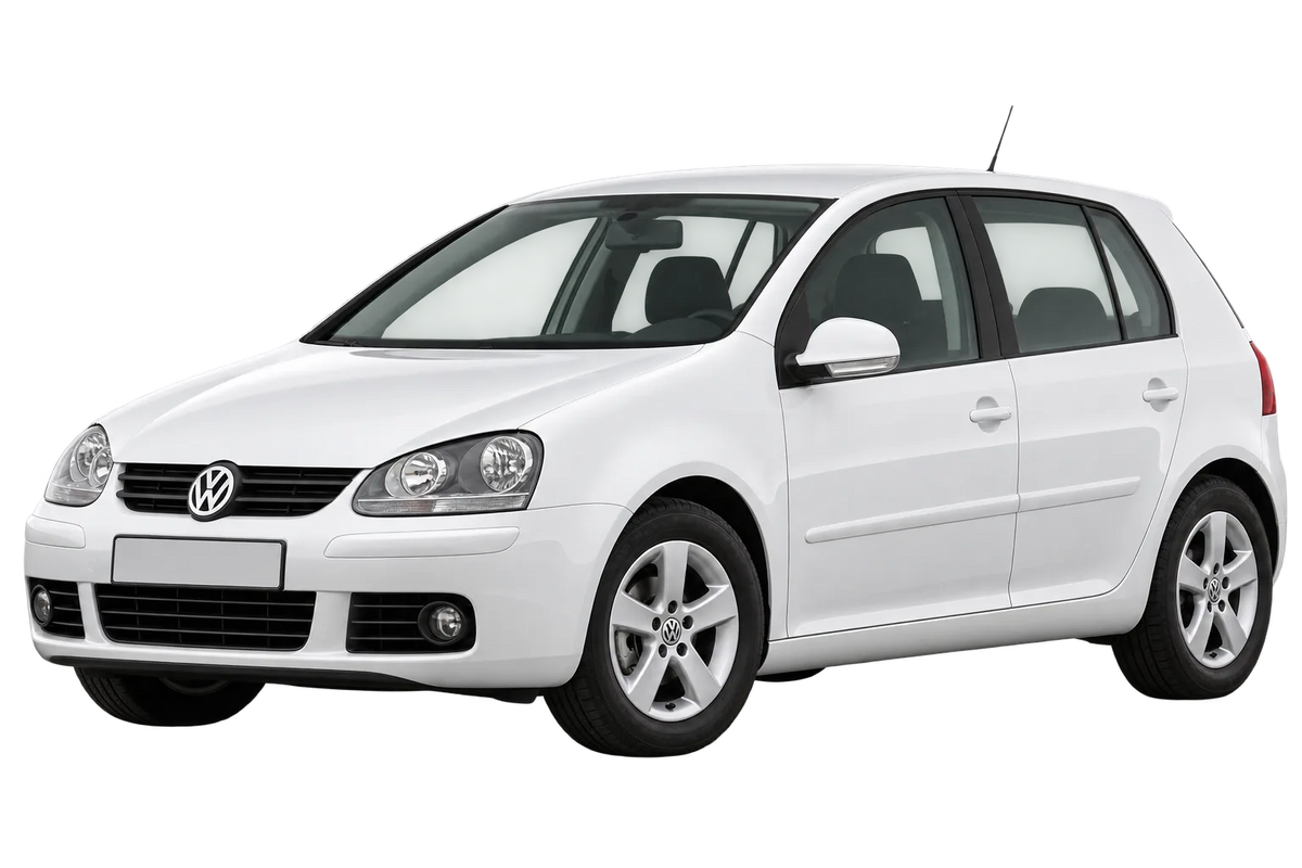 Witte Volkswagen Golf (V) 1K, schuin van voren