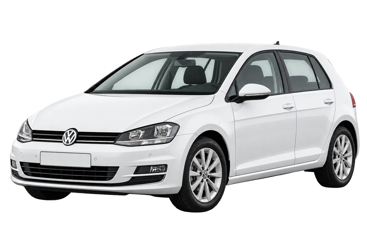 Witte Volkswagen Golf (VII) AU GTI - GTI Performance / 162 kW - 169 kW, schuin van voren